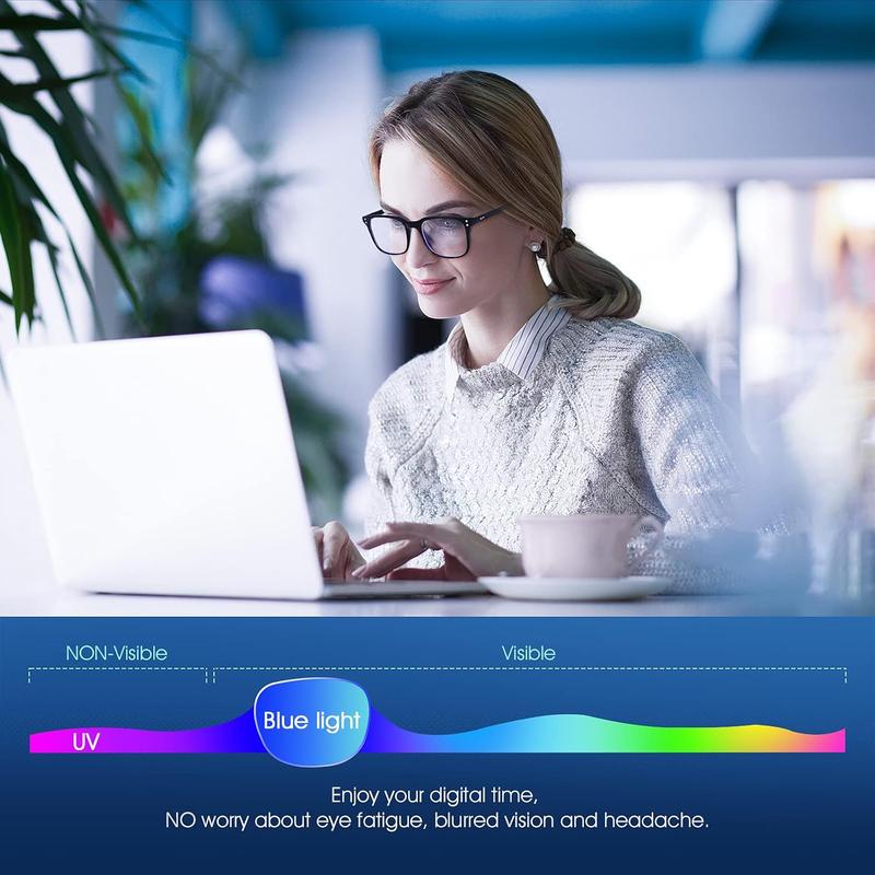 Blue Light Blocking Glasses Computer Clear Glasses for Women men with Gaming Glasses Eyewear Fashion