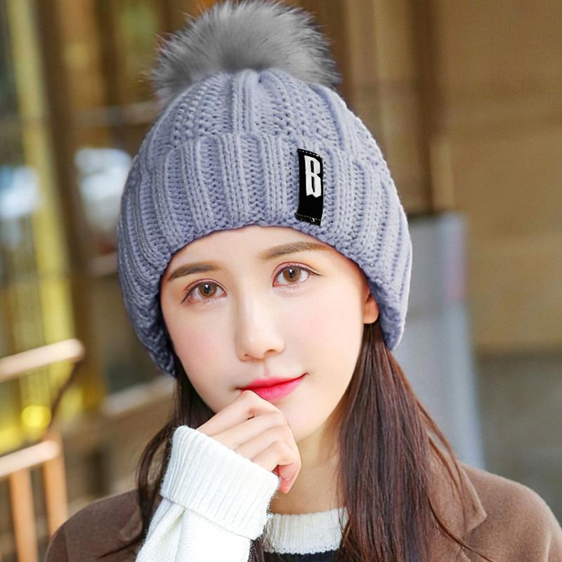 2pcs Winter Beanie Hat Scarf Set, Warm Knitting Skull Cap and Thicken Scarf For Women winter hat