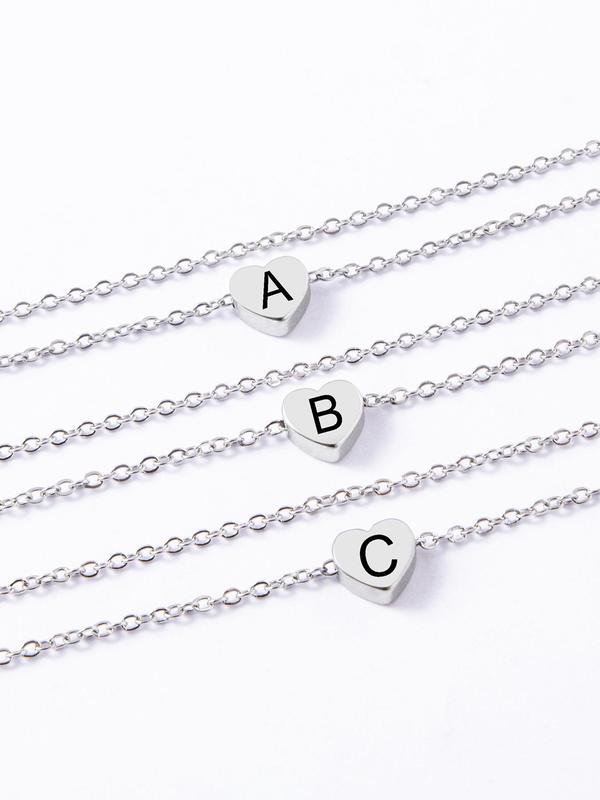 Fashion Letter Detail Anklet for Women & Girls, Stainless Steel Double Layer Chain Anklet for Party, Daily Clothing Decor, Trendy All-match & Exquisite Jewelry for Birthday Gift