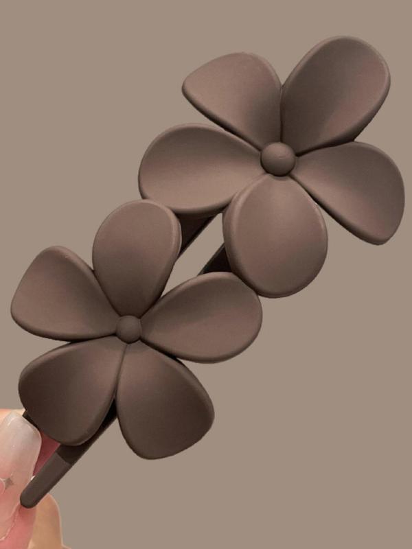 Minimalist Temperament Flower Design Hair Clips, Fashionable Hair Accessories for Women & Girls, Cute Lovely Hairwear for Daily Used