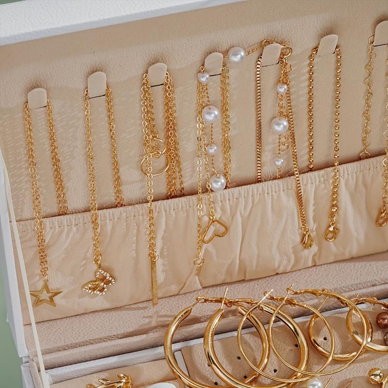 86pcs Chic Jewelry Set, Including Necklaces, Earrings, Rings, Match Daily Outfits Party Accessories Casual Dating Decor (No Box) necklace