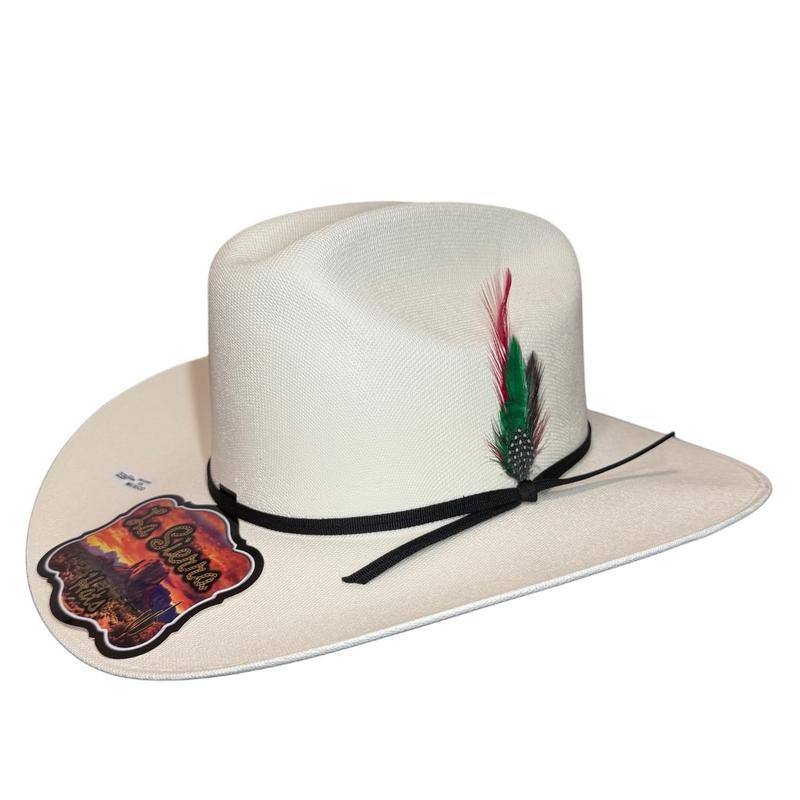 Western Self Comforming Cowboy Hat Sombrero 100X Estilo Fanstasma con plumita