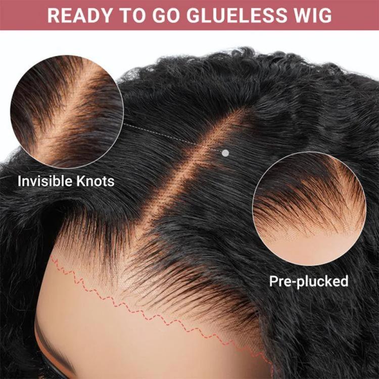 Wiggins 250% Density 13x4 HD Lace Frontal Wig Big Short Curly Lace Front Wig Full And Thick Human Hair Pre Plucked 7*4 Ready Go Wig Pre Cut Lace Pre Bleached Knots Wigs