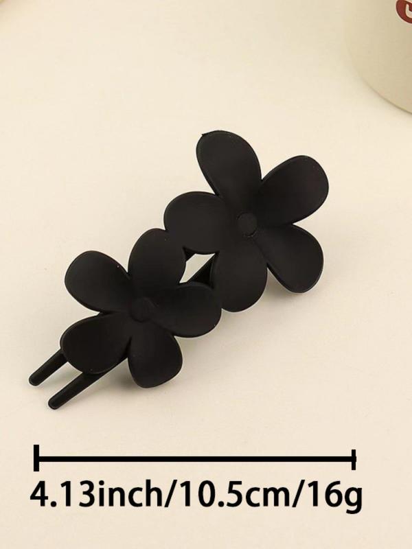 Minimalist Temperament Flower Design Hair Clips, Fashionable Hair Accessories for Women & Girls, Cute Lovely Hairwear for Daily Used