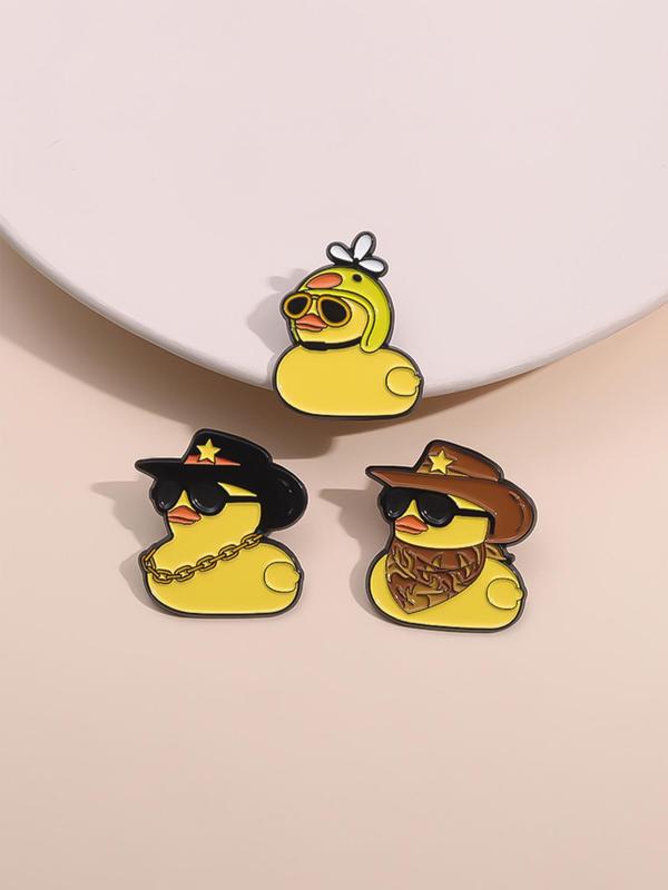 Cartoon Duck Design Brooch, Cute Animal Design Brooch, Fashion Accessories for Women & Men, Trendy All-match & Exquisite Brooch for Birthday Gift