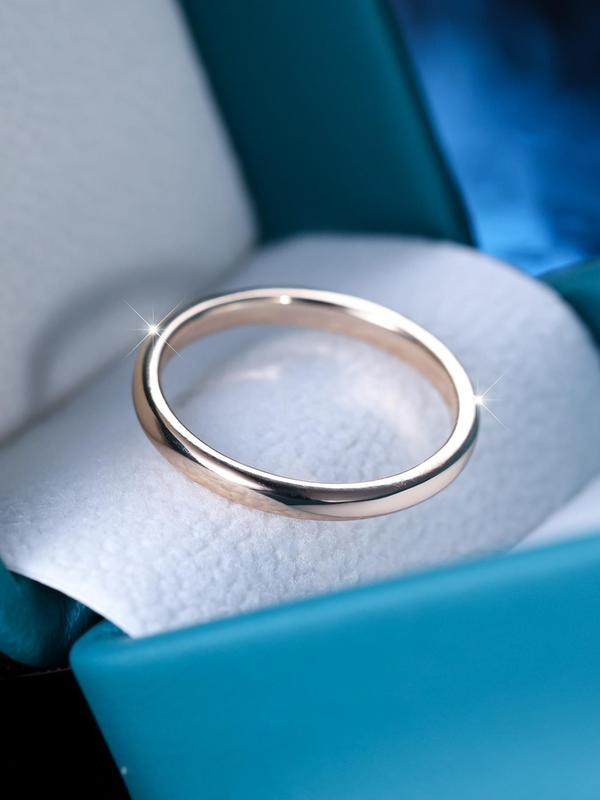 Unisex Simple Plain Copper Ring, Fashion Accessories for Women Men, Elegant All-match Fashion Accessories for Daily & Party Decoration, Exquisite Jewelry for Birthday Gifts