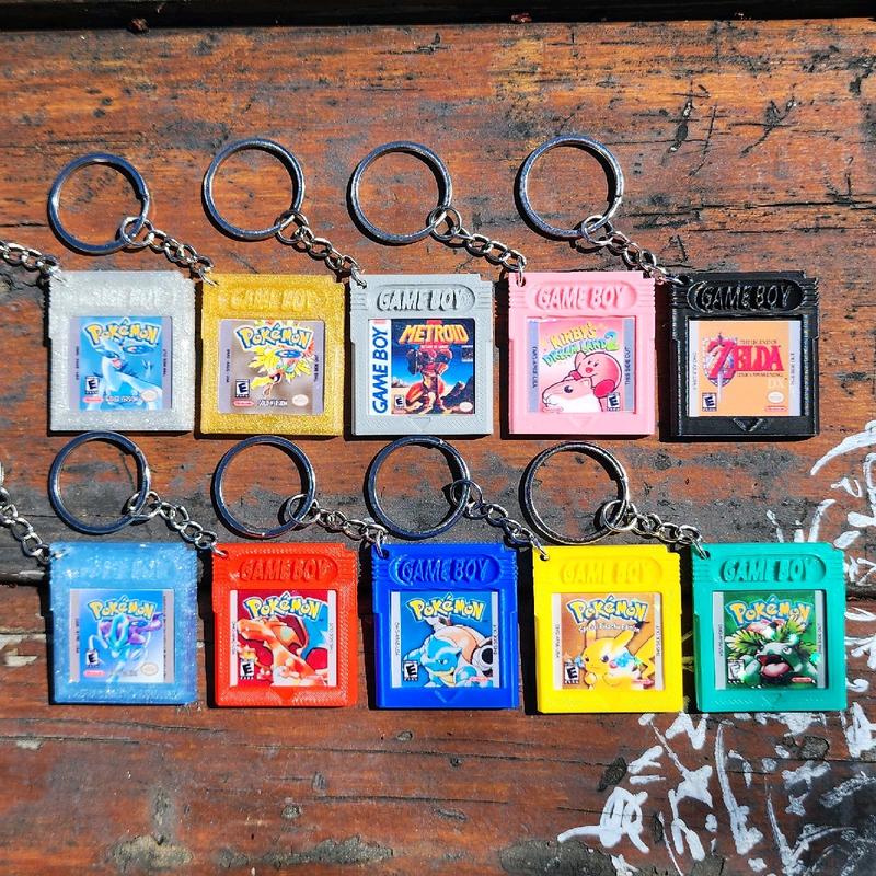 Custom Retro Game Keychains - Personalized Holographic Classic Video Games