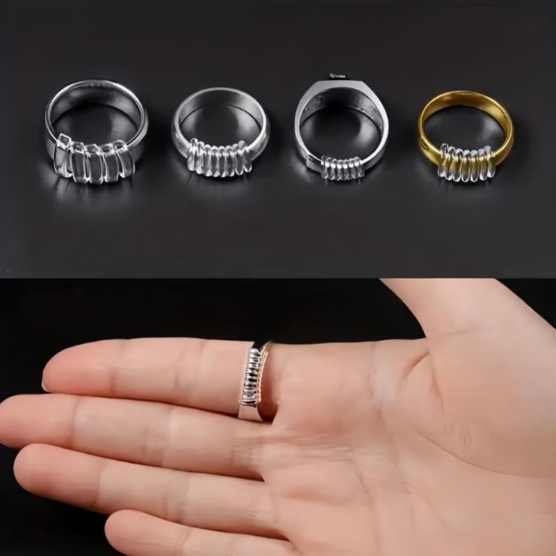 Transparent Coil Adjusters, 3 Counts set Fashionable Ring Adjusters for Women & Men