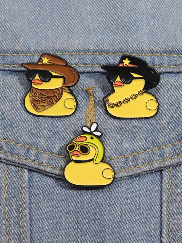 Cartoon Duck Design Brooch, Cute Animal Design Brooch, Fashion Accessories for Women & Men, Trendy All-match & Exquisite Brooch for Birthday Gift