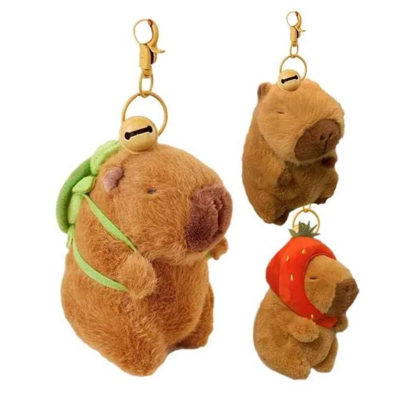 Cute Cartoon Capybara Pendant Plush Toy Doll Bag Hanging Ornaments Cute Kapila Keychain Doll Desktop Doll Ornaments Car Pendant