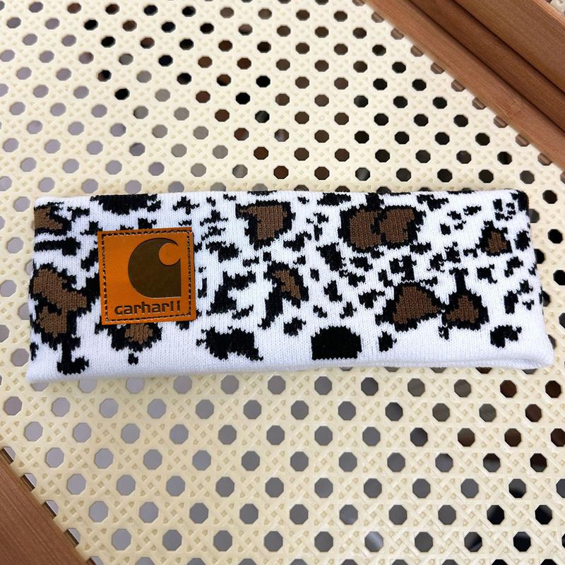 Cow Print Knitted Headband