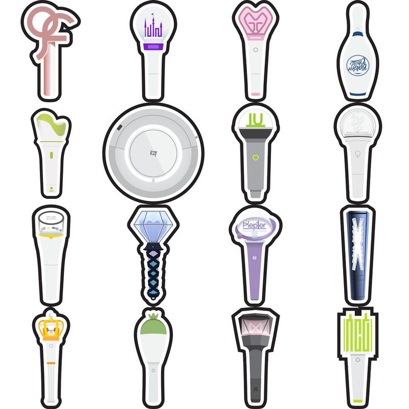 KPop Lightstick Acrylic Pins 1.5