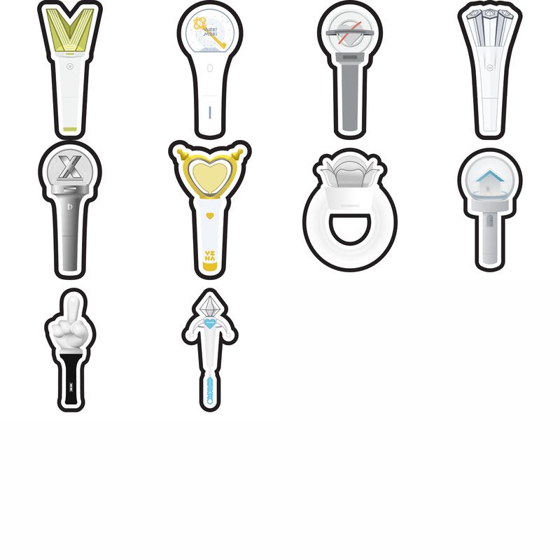 KPop Lightstick Acrylic Pins 1.5