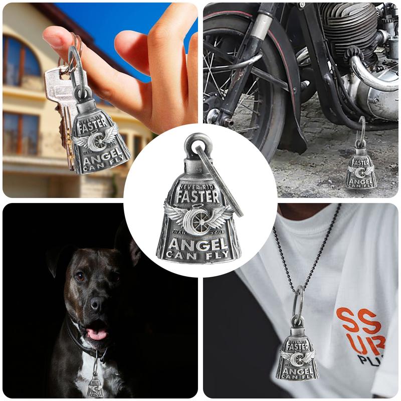 Halloween Bell,Gremlin Guardian Bell,Motorcycle Bell Motorcycle Key Chain for Bikers Women Men W Hanger,Biker Bell for Riders,Good Luck Riding Bell Spirit Bell Moto Accessories