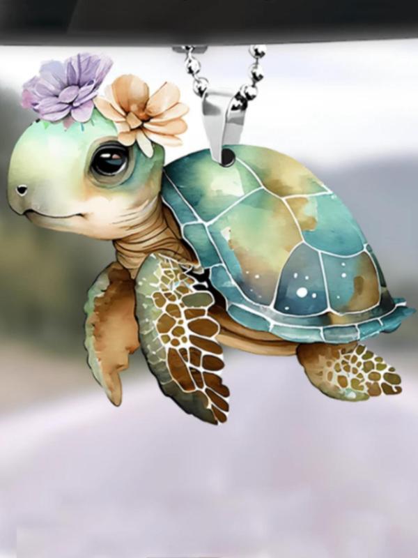 Cute Turtle Shaped Keychain, Acrylic Keychain for Car Bag Decoration, Exquisite Bag Pendant Keychain