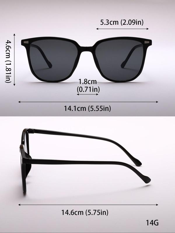 Square Frame Design Sunglasses, Simple Style Sunglasses for Women and Men, Fashion Sunglasses for Outdoor Sports or Daily Use, Travel Accessories