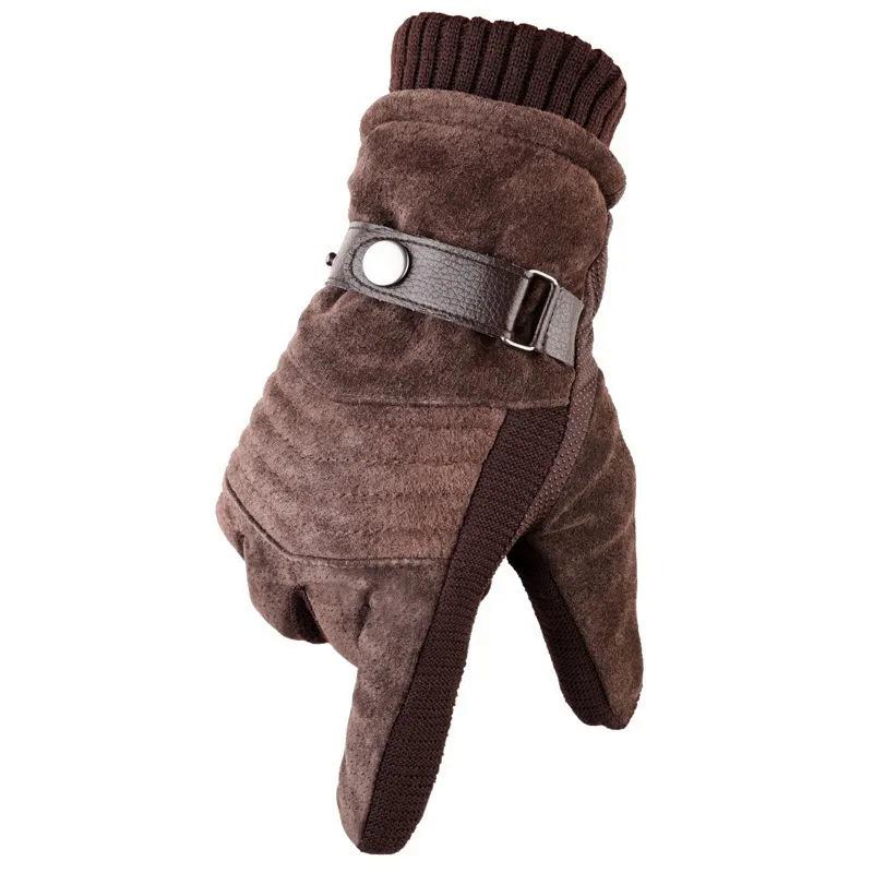 Touch Screen Winter Warm Men's Gloves Genuine Leather Casual Gloves Mittens for Men Outdoor Sport Full Finger Glove