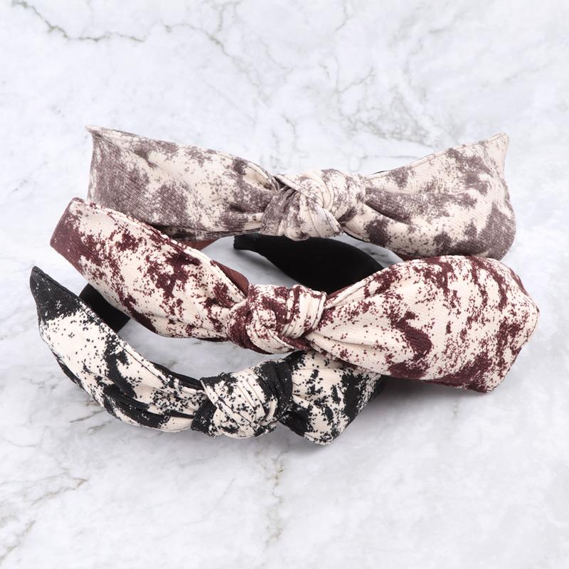 Women's Bow Tie Dye Accent Fashion Headband for Hair Accessory