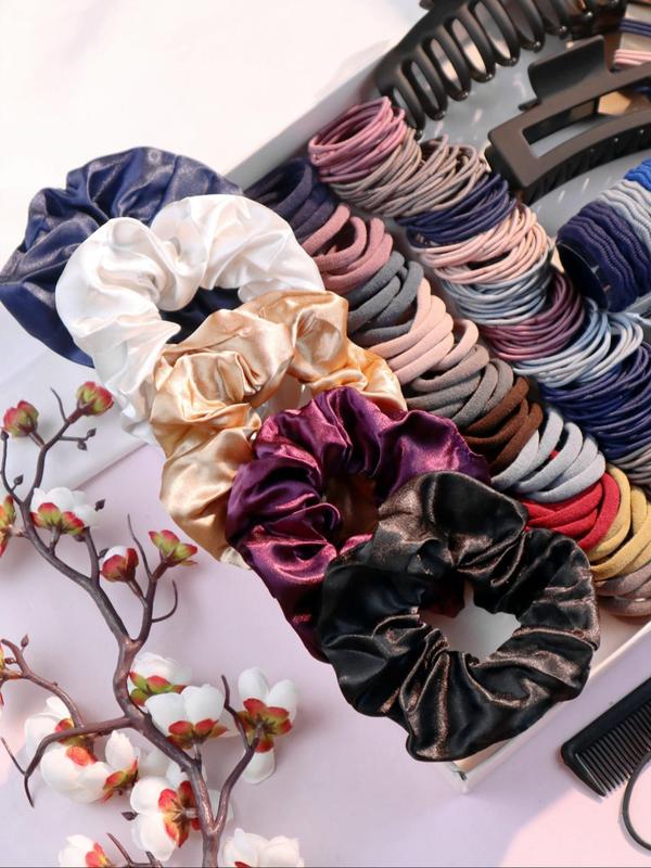 Hair Accessories Set, Hair Scrunchies & Hairbands & Hair Claw Clip Hair Styling Tool Set, Fashion Hair Accessories for Women & Girls