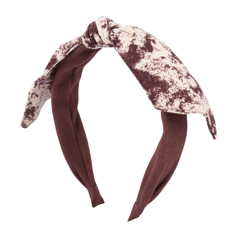 Women's Bow Tie Dye Accent Fashion Headband for Hair Accessory