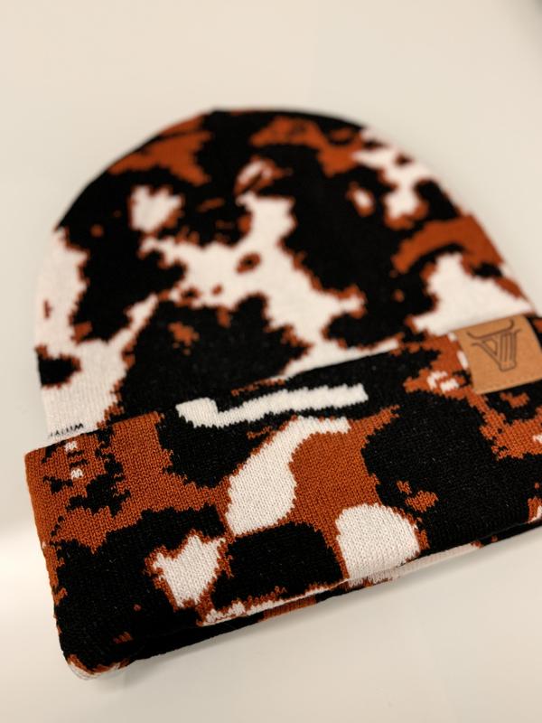 Dani Morgans Cow Print Beanie