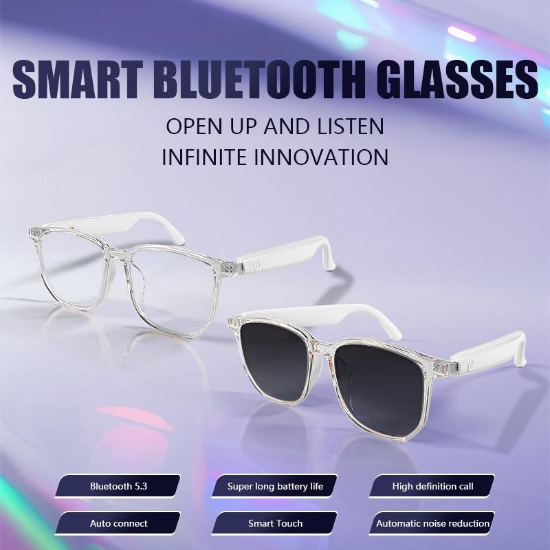 New GS-03 New Smart Glasses, Dual Motherboard Dual Magnetic Charging Classic Transparent TR90 Glasses Frame with Gradient Color Polarized Lenses, Highlighting High Grade Quality Sunglasses for Boys & Girls