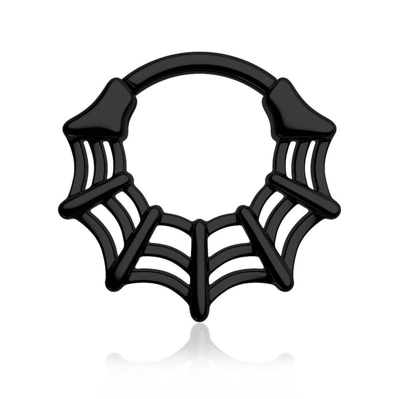 16G Spider Web Hinged Segment Septum Ring