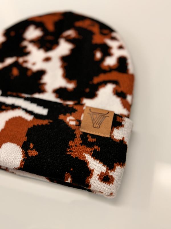 Dani Morgans Cow Print Beanie