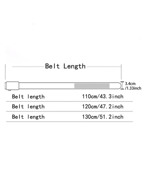 Men's Automatic Buckle Lychee Texture PU Leather Belt, Business Casual Waistband for Jeans, Fashion Accessories for Daily Wear