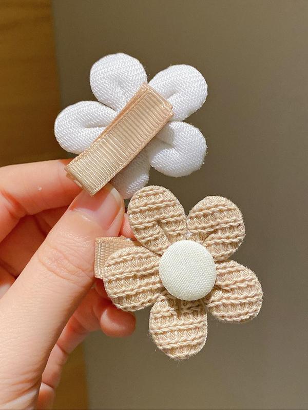 Cute Flower Design Hair Clips, Fashionable Hair Accessories for Women & Girls, Minimalist Headwear Suitable for Thick Hair