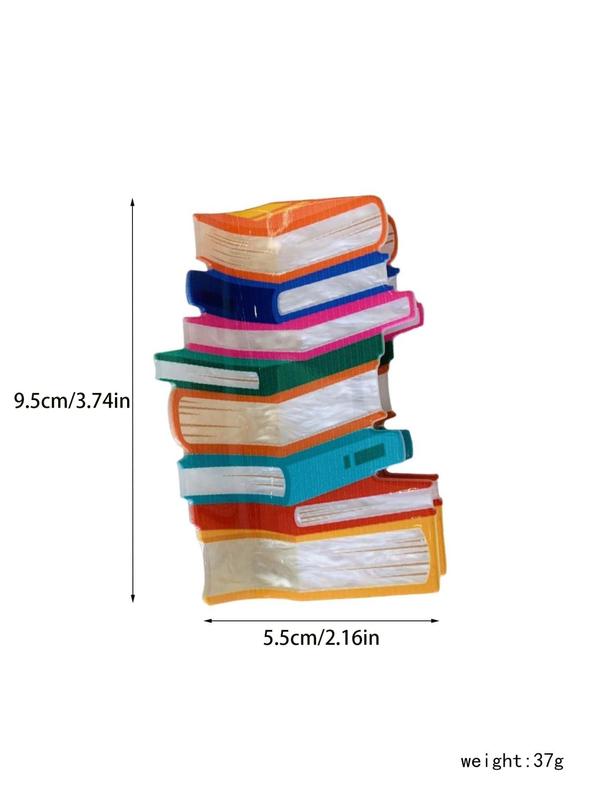 Book Design Hair Claw, Colorblock Hair Claw, Cute Hair Accessories for Women & Girls, Creative Headwear Suitable for Thinning Hair