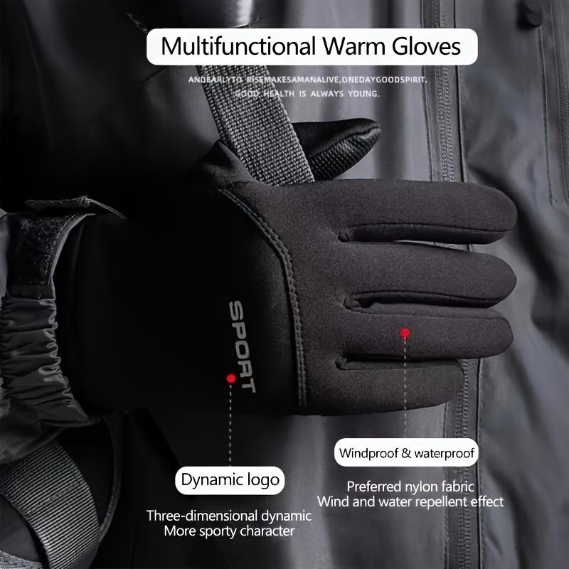 Winter Outdoor Insulated Gloves For Sports, Cycling, Skiing, And Touchscreen Waterproof Gloves For Men - Keep Hands Warm