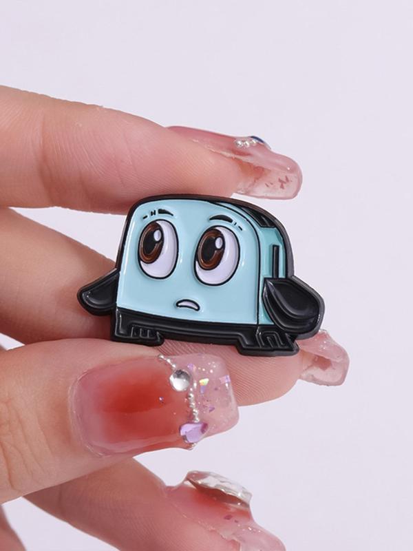 Cute Cartoon Bread Machine Design Brooch, Fashion Brooch for Daily Clothing Decor,  Enamel Pin Suitable for Backpacks, Jeans, Scarves, Hats Decoration