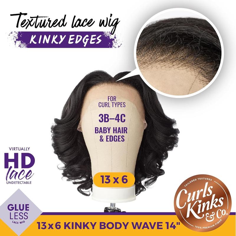 Sensationnel Kinky Edges 13x6 HD Lace Wig - Kinky Body Wave 14