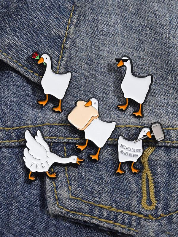 Cute Duck Design Brooch, Fashion Alloy Badge for Backpack & Hat & Clothes Collar, Trendy All-match & Exquisite Brooch for Birthday Gift