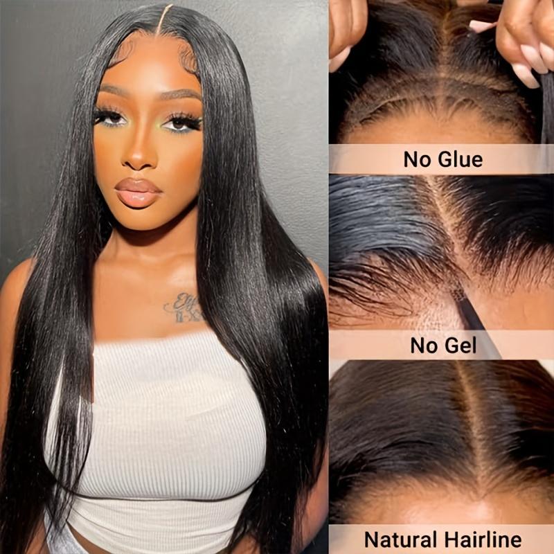 Ready to Wear and Go Glueless Wig Straight for Women Pre Plucked Brazilian 5x5 6x4 Transparent Lace Closure Human Hair Wigs Pre Cut 30 Inch Bling Hair On Sale 180%