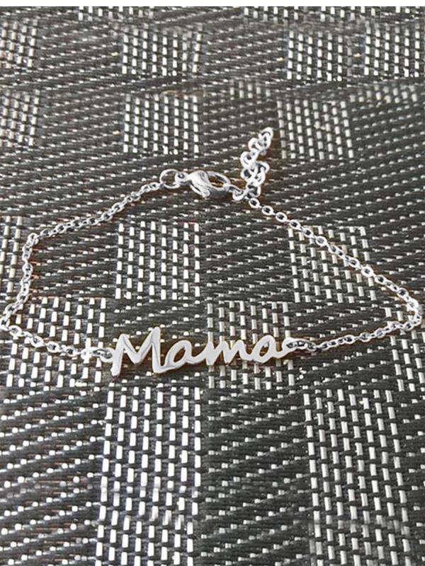 Mama Letter Detail Bracelet, Fashion Matching Bracelet Jewelry for Party, Daily Clothing Decor, Trendy All-match & Exquisite Jewelry for Birthday Gift