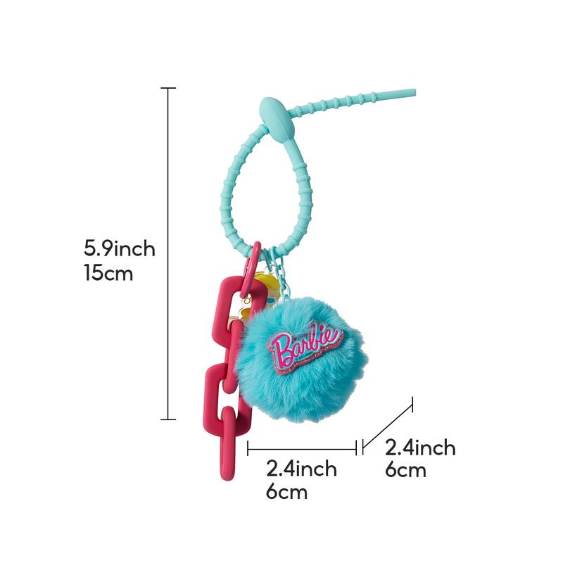 Barbie Plush Accessories For Women Girl Cute Luggage Pendant School Bag Pendant Keychain Beautiful Birthday Gift Daylight Shiny Series