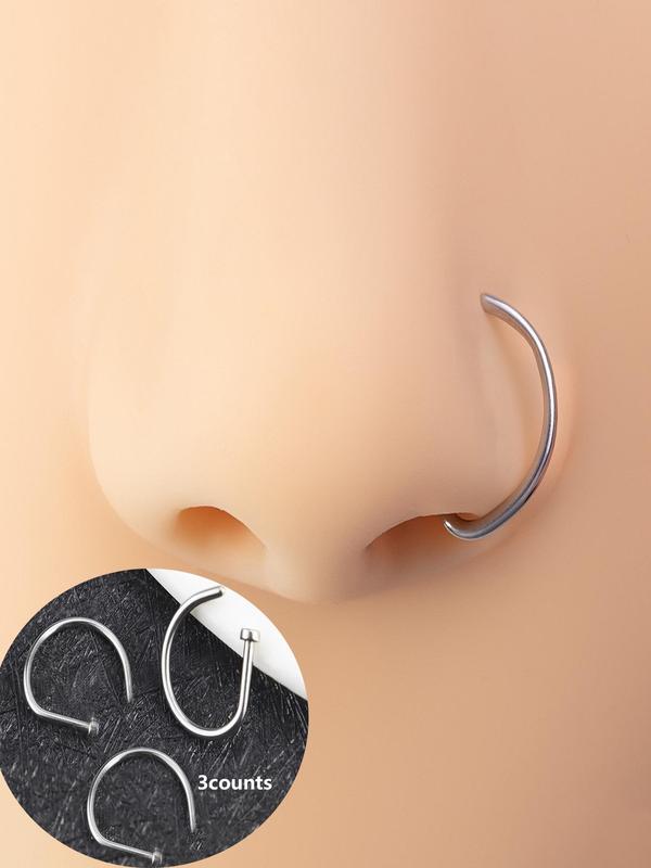 Punk Style Nose Ring, Non-piercing Nose Ring, Fashionable Body Jewelry, Elegant All-match Fashion Accessories, Exquisite Jewelry for Birthday Gifts for Fall 2024