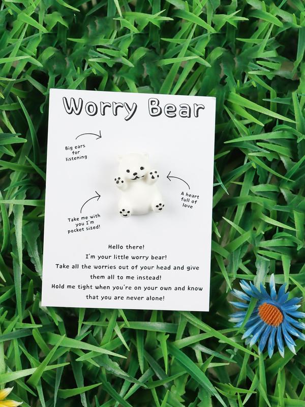 Cute Bear Design Pocket Hug, Long Distance Relationship Small Gift, Friendship Jewelry Accessory, Encouragement & Holiday Greeting for Men & Women