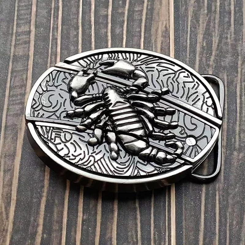 INDIVIDUAL BUCKLES Oval removablewestem cowboy cowgir Belt Bucklesunfower & cow Western Fashion