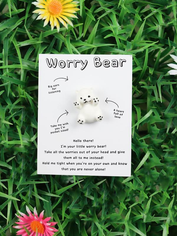 Cute Bear Design Pocket Hug, Long Distance Relationship Small Gift, Friendship Jewelry Accessory, Encouragement & Holiday Greeting for Men & Women