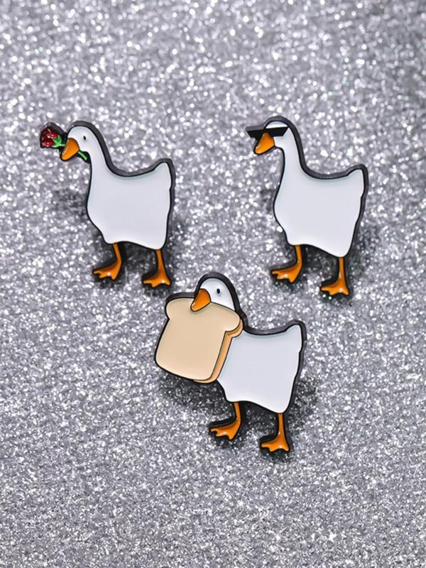 Cute Duck Design Brooch, Fashion Alloy Badge for Backpack & Hat & Clothes Collar, Trendy All-match & Exquisite Brooch for Birthday Gift