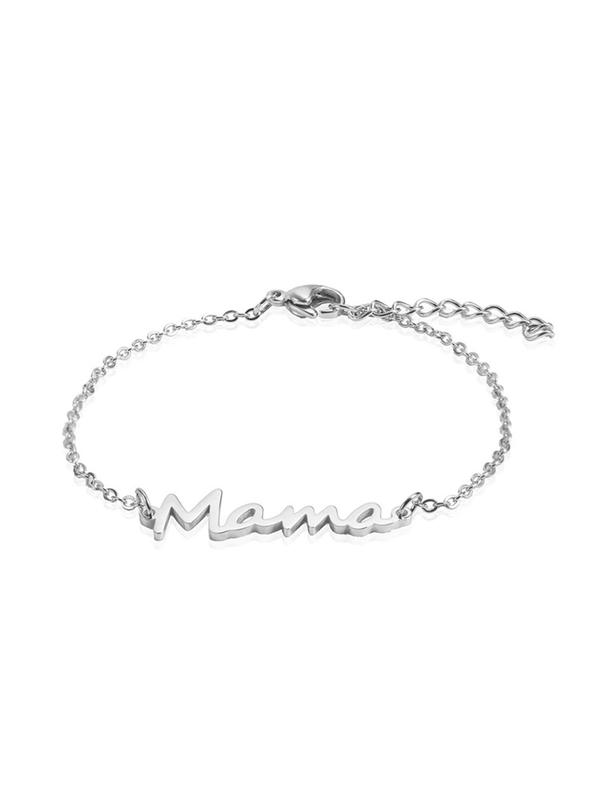 Mama Letter Detail Bracelet, Fashion Matching Bracelet Jewelry for Party, Daily Clothing Decor, Trendy All-match & Exquisite Jewelry for Birthday Gift