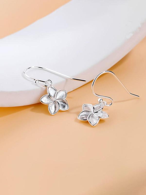 Flower Design Dangle Earrings, Fashionable Jewelry for Women, Elegant Jewelry for Party, Daily Clothing Decor, Trendy All-match & Exquisite Jewelry for Birthday Gift