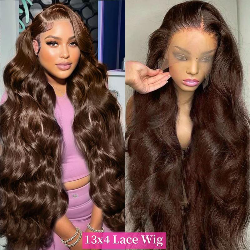 Bling Hair Glueless 5x5 Body Wave Lace Closure Human Hair Wig 30 32inch Chocolate Brown Body Wavy 13x4 Transparent Lace Front Human Hair Wigs Pre-plucked 180Density 13x6 Frontal Transparent Lace Wig For Women On Sale