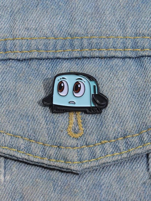 Cute Cartoon Bread Machine Design Brooch, Fashion Brooch for Daily Clothing Decor,  Enamel Pin Suitable for Backpacks, Jeans, Scarves, Hats Decoration