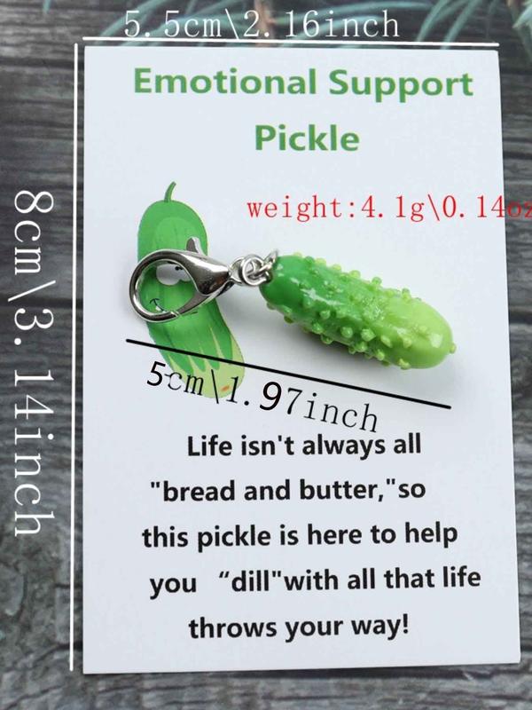 Cute Pickle Design Keychain, Funny Emotional Support Pickle Keychain for Birthday, Bachelor Party, Fashion Accessories for Daily Use