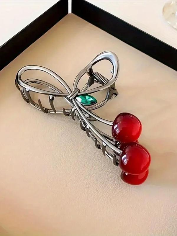 Cherry Decor Hair Claw, Fashionable Hair Accessories for Women & Girls, Casual Versatile Hair Accessories for Daily Wear