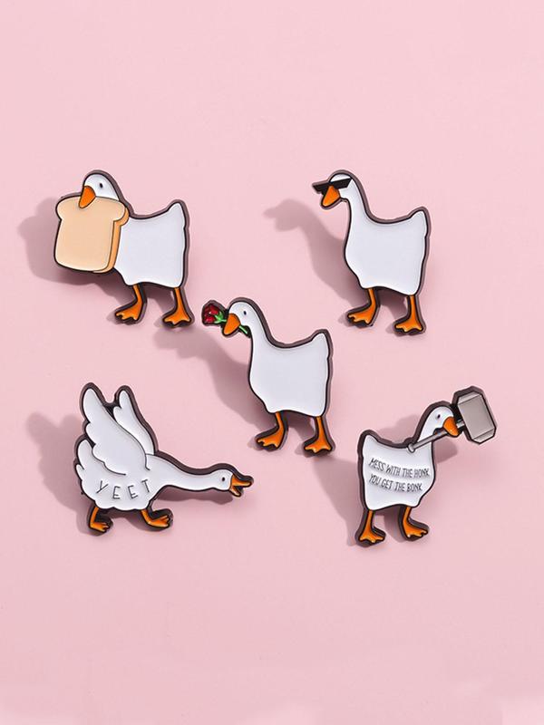 Cute Duck Design Brooch, Fashion Alloy Badge for Backpack & Hat & Clothes Collar, Trendy All-match & Exquisite Brooch for Birthday Gift